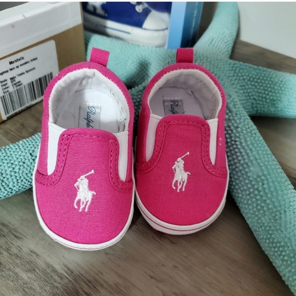 Ralph Lauren baby girls' slip on canvas shoes - Picture 2 of 5